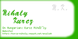 mihaly kurcz business card